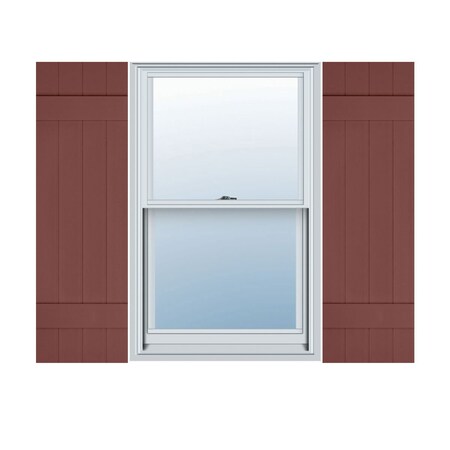 Ekena Millwork Lifetime Vinyl, TailorMade 4 Board Joined (2 Batten), Board-n-Batten, Shutter Loks, LJ4C14X04100RD, PR LJ4C14X04100RD